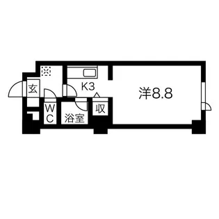 藤井ビル北23条【10階】の間取り