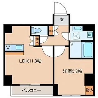 MON CHATON(モンシャトン)【3階】の間取り