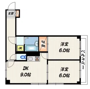 芳垣ハイツ【2階】の間取り