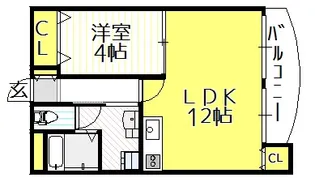 平野フラワーハイツ【2階】の間取り