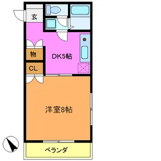 メゾンドシハン【2階】の間取り