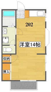 ハイツリバーサイド【2階】の間取り