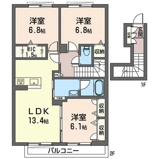 エレベジオ【2階】の間取り