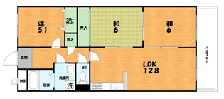 ビバリーフラッツ【2階】の間取り