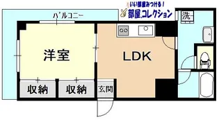 ミリオンコーポラス小文字【6階】の間取り