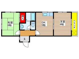 ム-ニ- 一つ山【1階】の間取り
