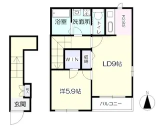 ジョイシックス【2階】の間取り