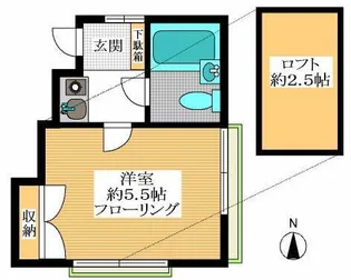 東京都世田谷区北沢1【アパート】の間取り