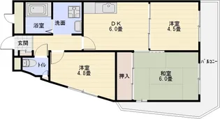 有宏ハイツ【3階】の間取り