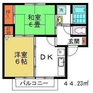 アンディーヌA【1階】の間取り