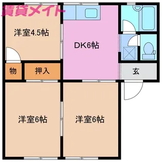 ソレイユ伊勢若松【1階】の間取り