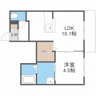 ブランシャール新さっぽろ【1階】の間取り