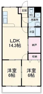 ミノルガーデンパレスA【2階】の間取り