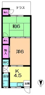 松栄荘-1【1階】の間取り