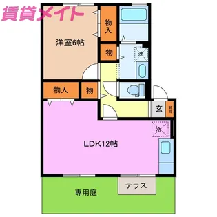 ロジュマン ラフォーレ【1階】の間取り