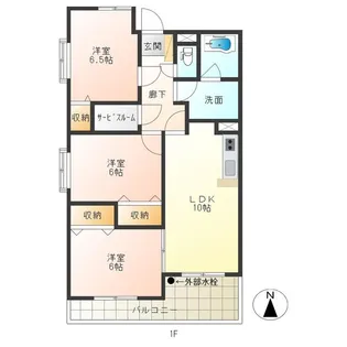 レアールマンションセレッソA棟【1階】の間取り