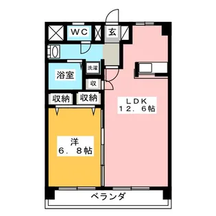 サンビーム八代【1階】の間取り