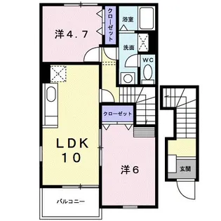 パインブライトB【2階】の間取り