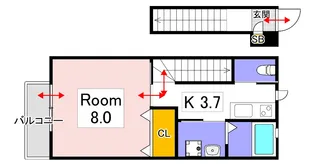 CREAVILLE(クレアヴィレ)【2階】の間取り