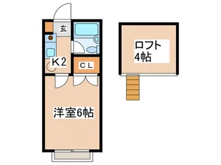 アップルハイツみさを【2階】の間取り