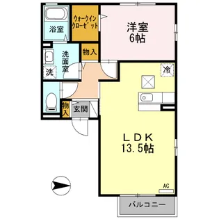 ティンカーベルハイツ2【1階】の間取り
