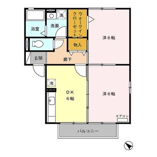 ウェルセレクション East館【2階】の間取り