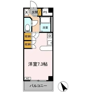 1Rの間取り画像