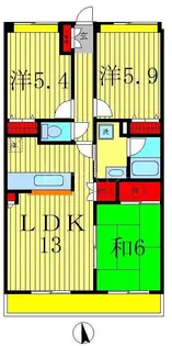 アバンドーネ高橋【3階】の間取り