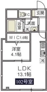 ラシーネONE PARK PLACEII【1階】の間取り