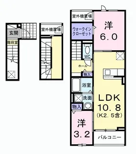 東京都青梅市河辺町9【アパート】の間取り