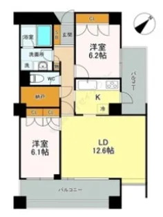 東京都品川区荏原3【マンション】の間取り