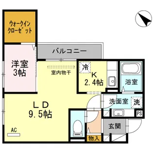 D-room大橋【1階】の間取り