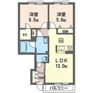 グランメールD【1階】の間取り