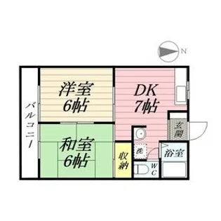 第5磯部コーポ【2階】の間取り