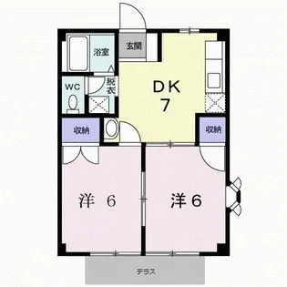 村ノ上ハイツI・II【1階】の間取り