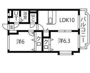 グリーンヒルズ【3階】の間取り