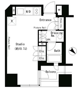 パークアクシス溜池山王【13階】の間取り