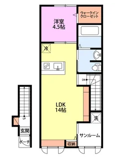 Common 2nd 網川原C棟【2階】の間取り