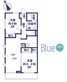 コンフォールいずみ中央【2階】の間取り