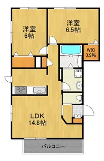 BREEZE COURT WEST【1階】の間取り