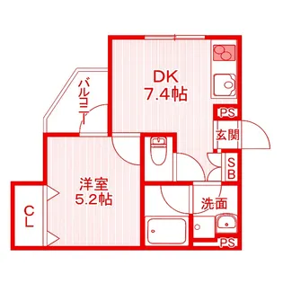 (仮称)La-Crea新子安【2階】の間取り