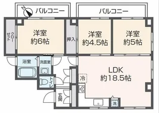 サンクタス西新宿【3階】の間取り