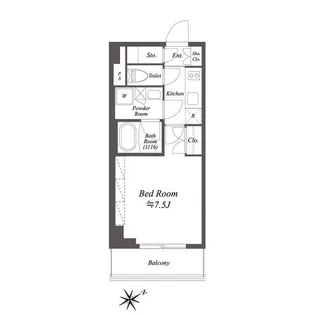 東京都港区白金台5【マンション】の間取り