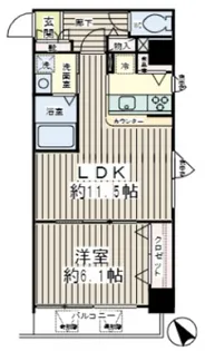 アーバン・スクエア鶴見中央【5階】の間取り