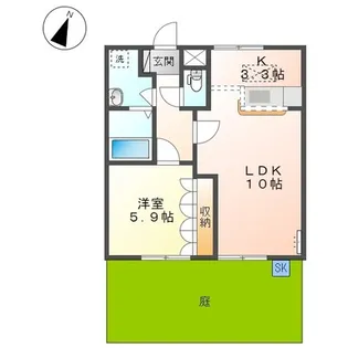 レインボーヒル【1階】の間取り
