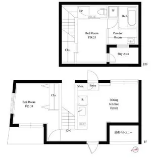 スクエアコート早稲田の間取り