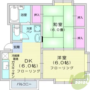 サンハイム若葉【2階】の間取り
