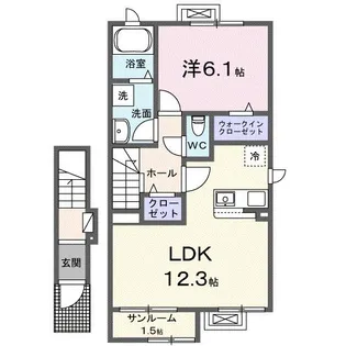新潟県柏崎市関町【アパート】の間取り