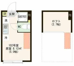 ハーモニーテラス仲宿V【1階】の間取り