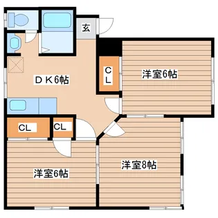 ジュティ壱番館【2階】の間取り
